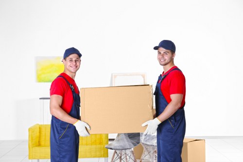 Removal team assessing safety before a move
