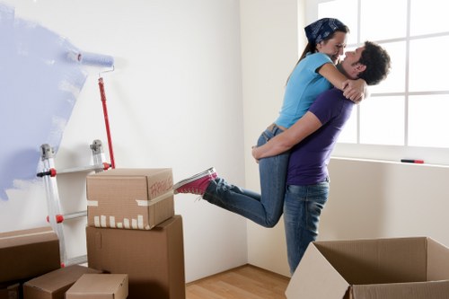 Residential packing support in Kingston with labeled boxes and careful wrapping