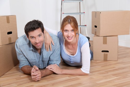 Packing and loading household items for a Kingston relocation