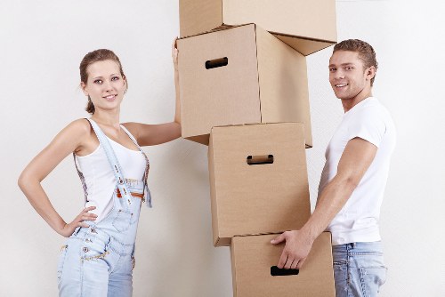 Kingston removals team packing fragile household items